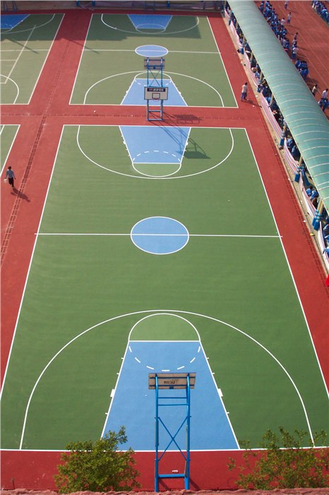 供应吉林 长春无气味塑胶篮球场